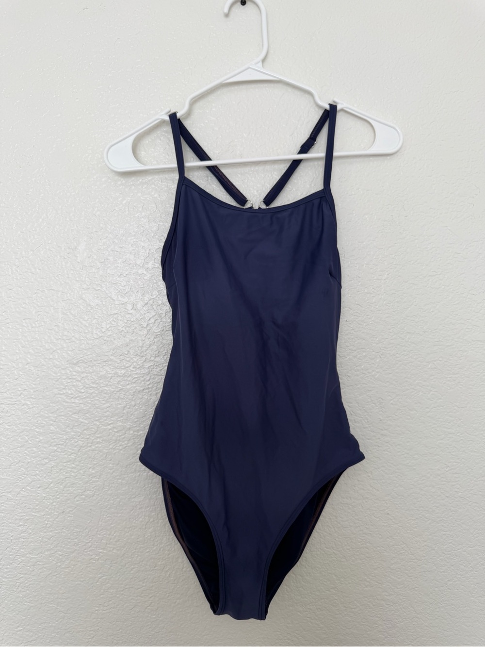 TEMPT ME Navy Blue Athletic Racerback One Piece Swimsuit - Size S - Picture 3 of 9